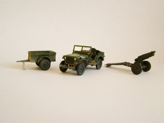 Willis Jeep, CWT trailer, Howitzer M1