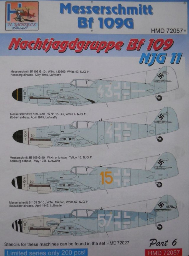 Messerschmitt Bf-109G NJG11, Pt.6