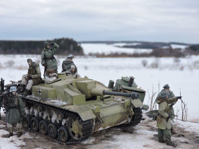 Sie warten im wald auf uns…