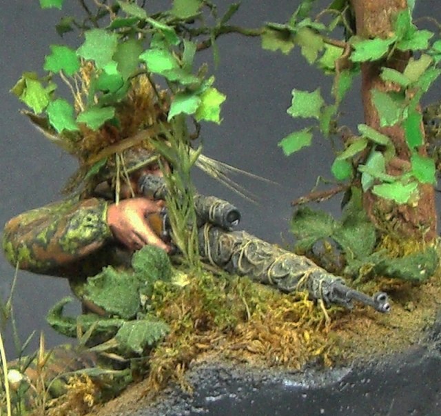 Немецкий снайпер . 120mm.  Самолепка.