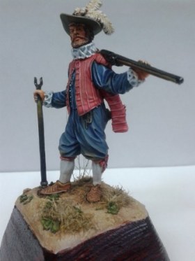 Английский мушкетёр-ветеран, 1588 год.