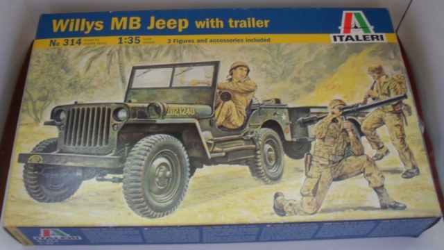 Willys MB Jeep with trailer