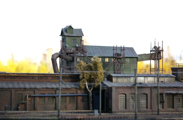 Модель-диорама "Осень 1986" Депо Кочетовка и элеватор ст. Мичуринск