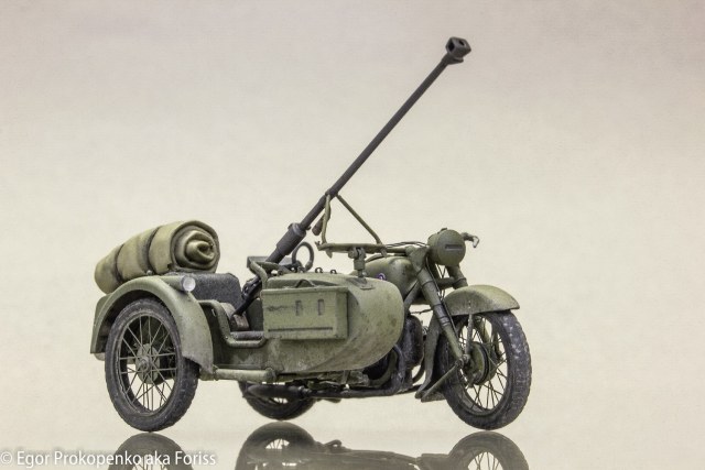 Мотоцикл М-72 с ПТРД