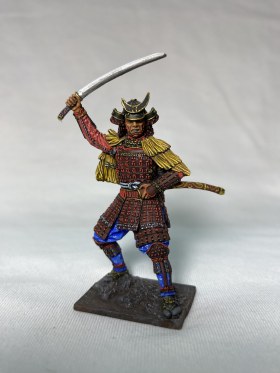 Самурай в соломенной накидке, 16 век