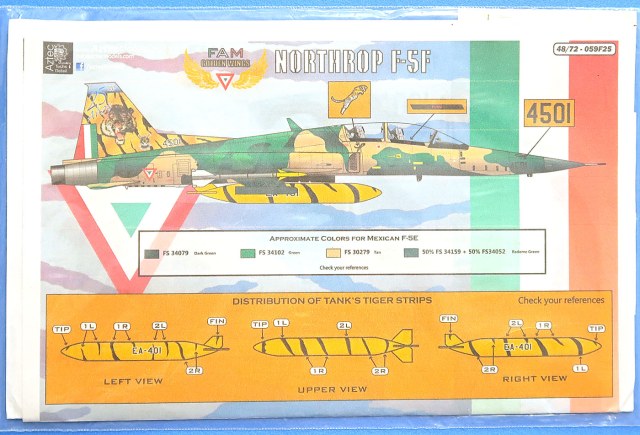 Декаль для Northrop F-5F "Tiger 25 years"