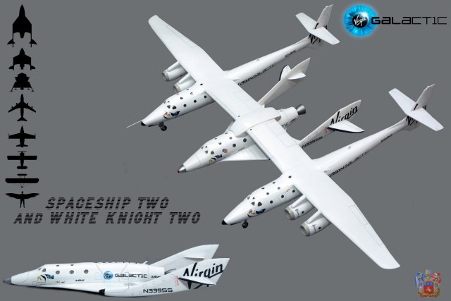 SPACE SHIP TWO and WHITE KNIGHT TWO