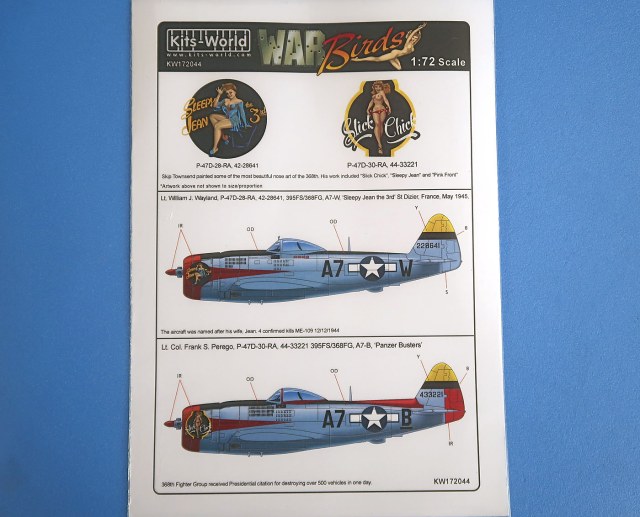 Декаль для P-47D с Pin-up девушками