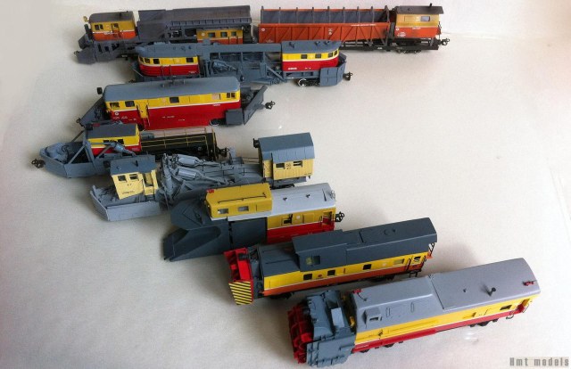 Железнодорожная спецтехника в миниатюре.