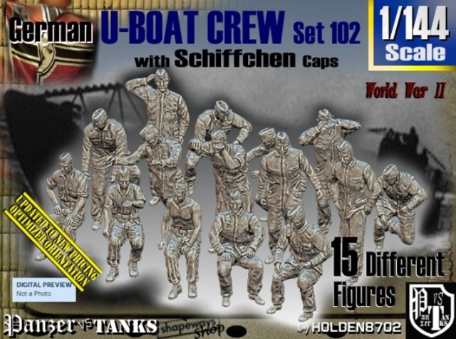 1/144 German U-Boot Crew