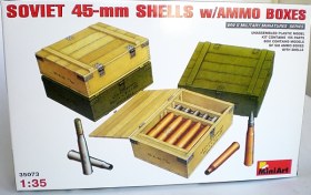 Soviet 45-mm shells w/ammo boxes