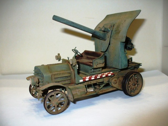 Самоходная артиллерийская установка da 102/35 на базе автомобиля SPA9000C