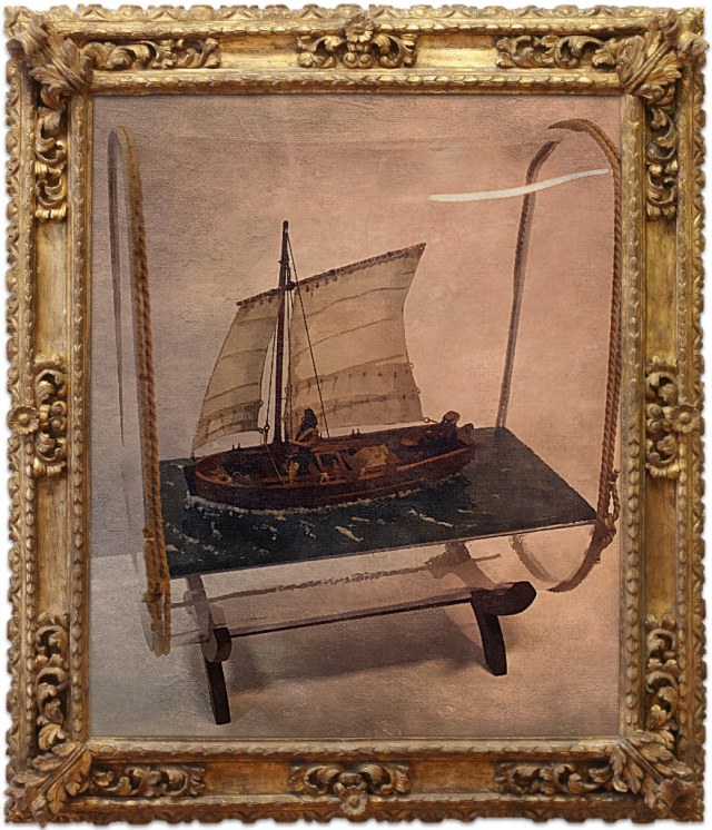 Шлюпка марсельной шхуны "Harvey" в момент возвращения с берега на шхуну