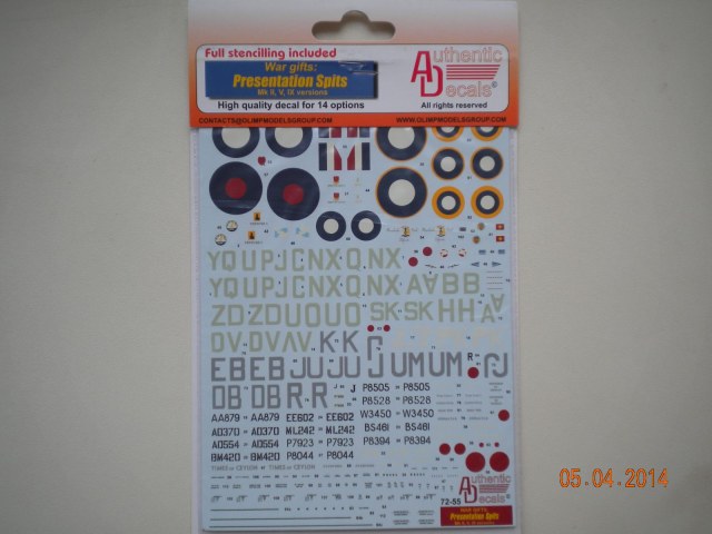 Presentation Spits Mk 2,5,9 versions