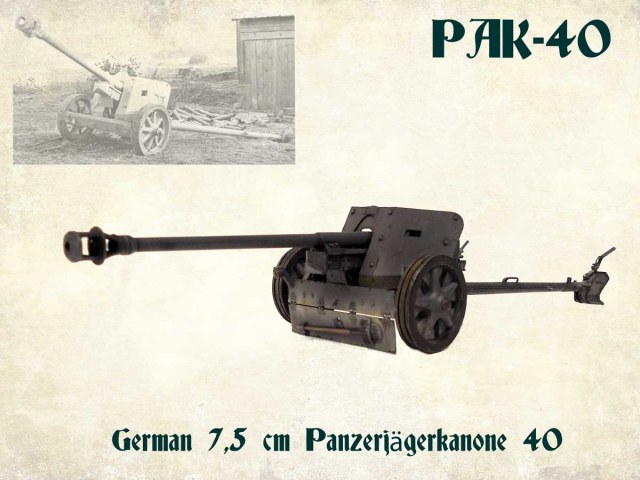 German 7,5 cm Panzerjägerkanone 40 (PAK-40)