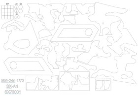 Камуфляжная маска Ми-24П (Звезда) б/н 34 1/72