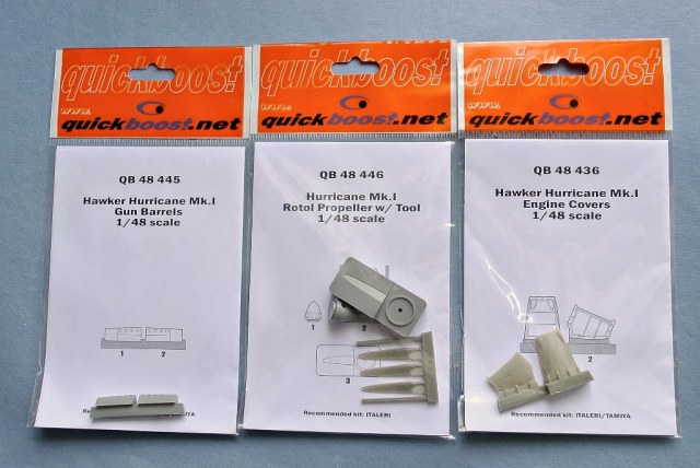 Наборы Quickboost для Hurricane Mk.I, Italeri 1/48