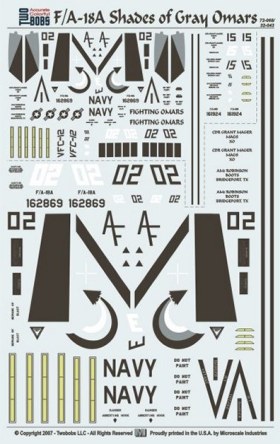 Декаль TwoBobs 72-068/32-043 F/A-18A/B VFC-12 "Fighting Omars"