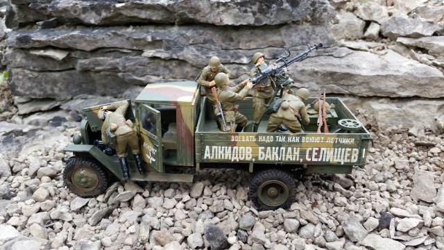 ЗИС 5в с расчетом пулемета ДШК