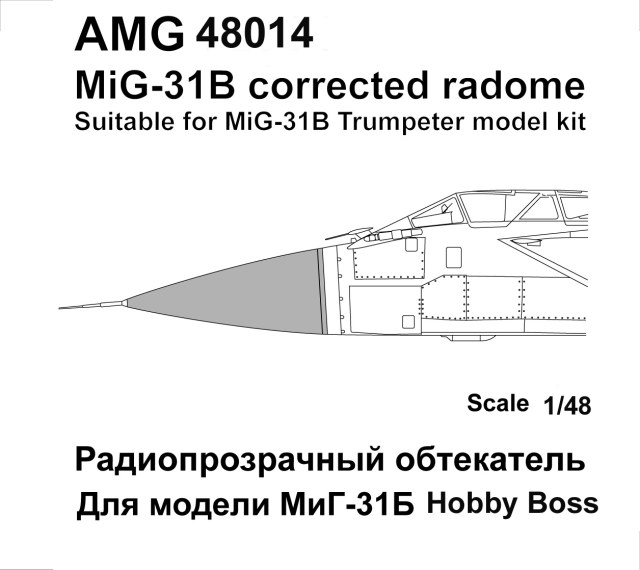 Радиопрозрачный обтекатель Миг-31        1/48