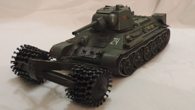 Т34/76 с минным тралом