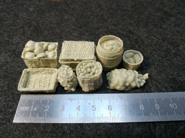Корзины с едой и хлебом. Дополнения для диорам.