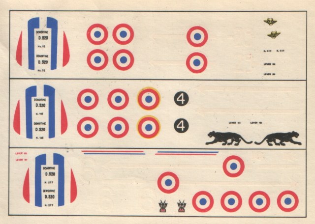 Декаль Эконика 1/72 Dewoitine D,520
