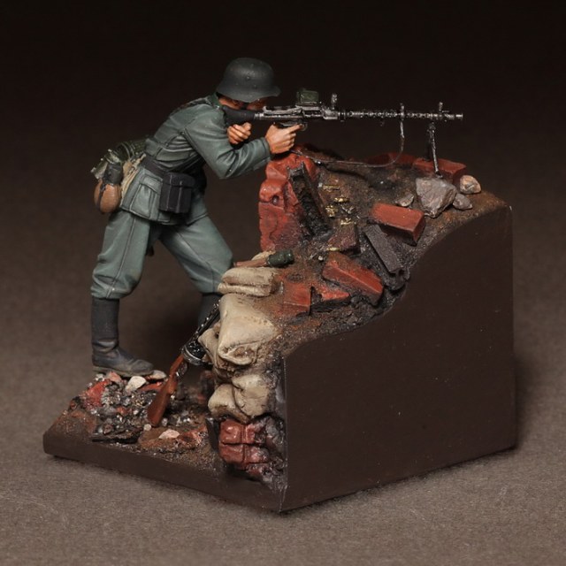 Немецкий пулемётчик в Сталинграде.