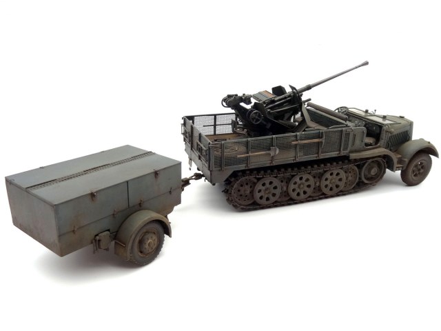 Немецкая зенитная установка с прицепом Sd.Kfz. 7/2 flak 37