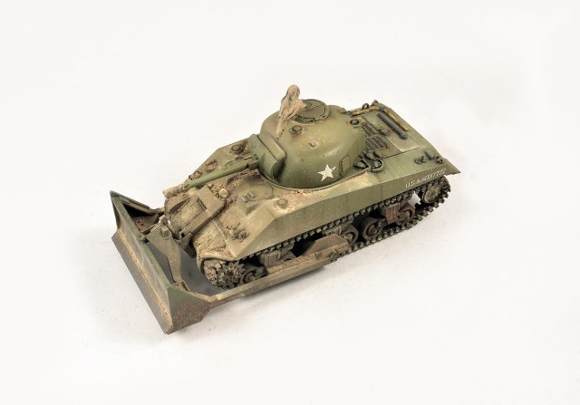Sherman with Dozer Blade