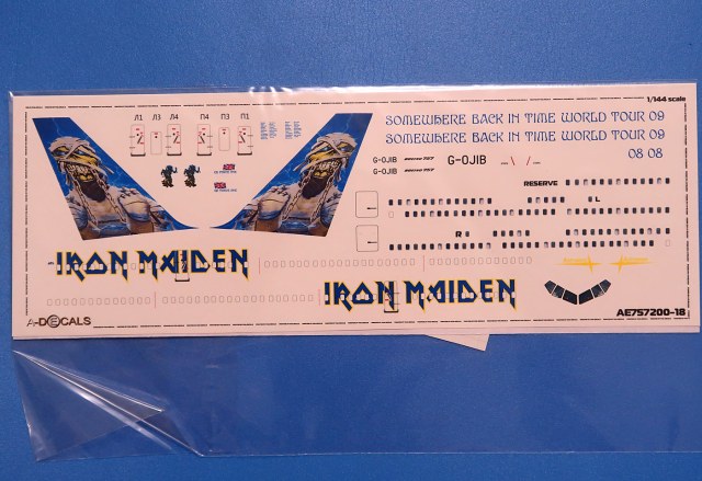 Декаль Boeing-757-200 IronMaiden "Somewhere back in time World Tour 2008/09" G-OJIB