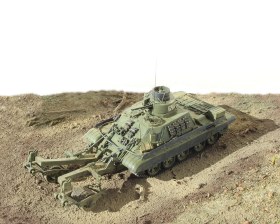 Бронированная машина разминирования БМР-1 с тралом КМТ-7