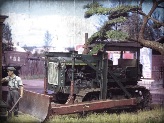 Бульдозер Д-54 на тракторе Сталинец-65