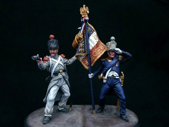 Орлоносцы 14-го линейного полка. Франция, 1812-15 года