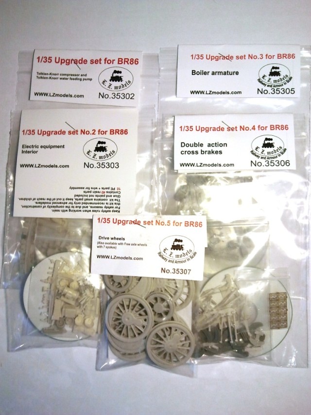 L.Z. models Upgrade set for BR86 locomotive (LZ35302; LZ35303; LZ35305; LZ35306; LZ35307)