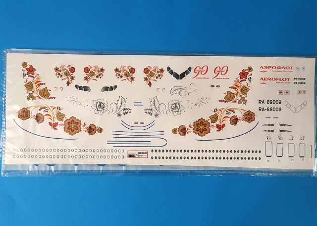 Декаль СуперДжет-100 Аэрофлот "Хохлома" RA-89009