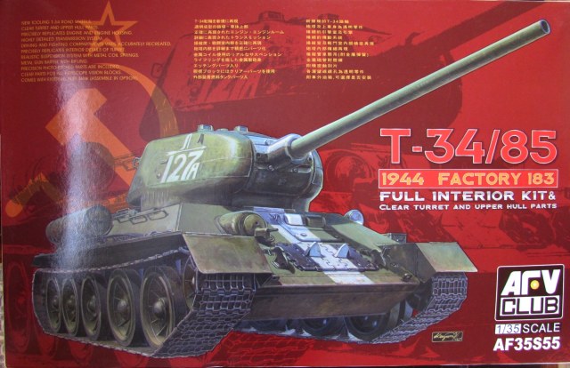 T-34-85 1944, Factory 183 (Full interior kit & clear turret and upper hull parts)