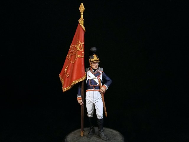 Знаменосец 2-го пехотного полка Герцога Вильгельма Вюртембергского (Herzog Wilhelm). Вюртемберг, 1811-12 года