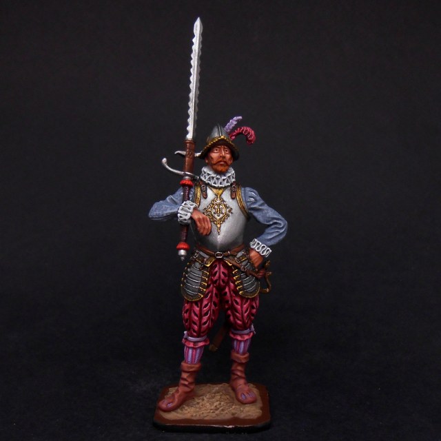 Европейский солдат с мечом, 16 век.