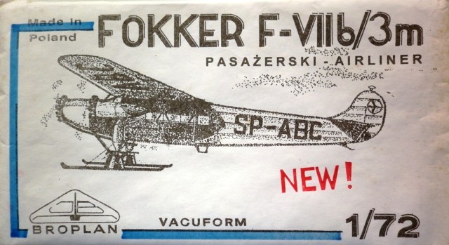 Fokker F- VIIb/3m pasazersky airliner