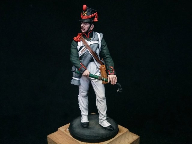 Канонир (3 номер) армейской пешей артиллерии. Россия, 1809-14 года