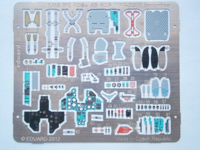 Фототравление интерьер кабины МИГ-23 М 1/48