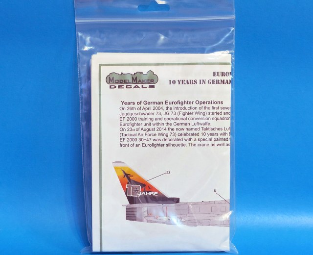 Декаль для EF-2000 - 10 лет службы в Германии