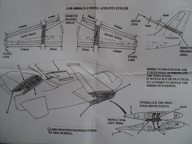 s-3 viking wing and fin folds 48066