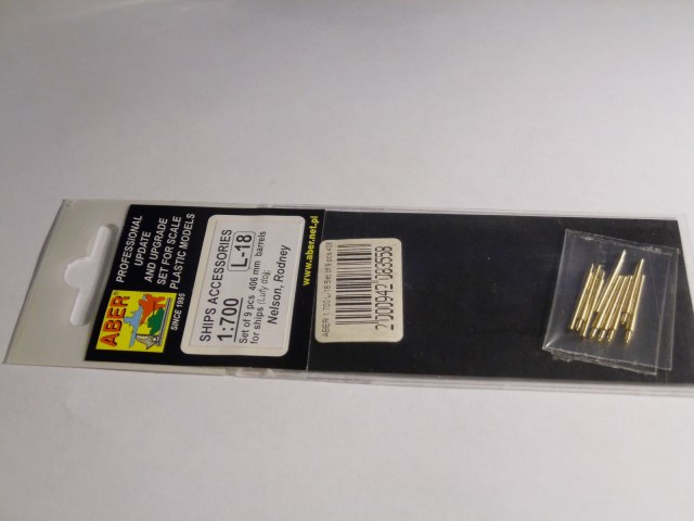 Стволы 406 мм 1/700 для линкоров типа Нельсон, Родни