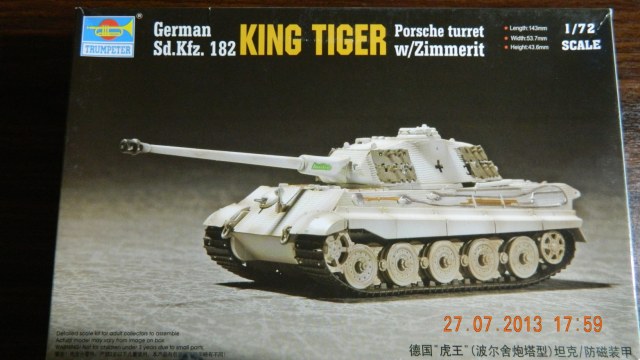 King Tiger Porsche turret w/Zimmerit Sd.Kfz.182
