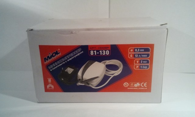 миникомпрессор в комплекте с аэрографом Miol 81-130