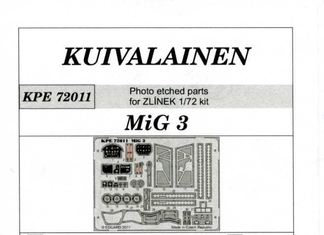 МиГ-3 (травление) 1:72