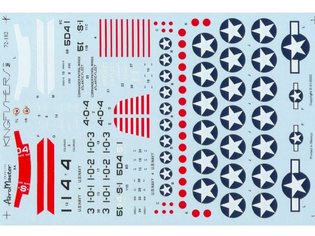 декаль Vought-Sikorsky OS2U Kingfisher    Aero Master 1/72  часть1