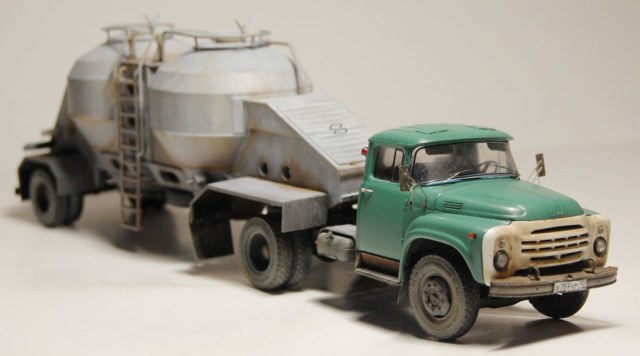 ЗИЛ-130В1 с полуприцепом муковозом К4-АМГ